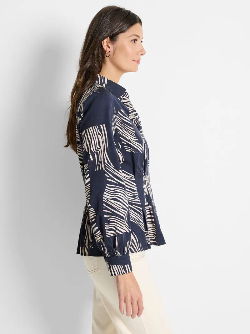 NIC ZOE Zebra Stripe Shirt
