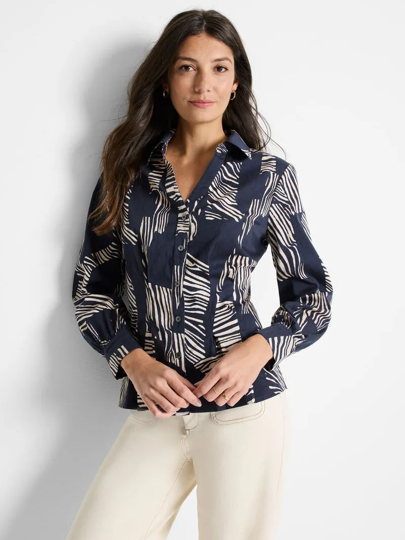 NIC ZOE Zebra Stripe Shirt