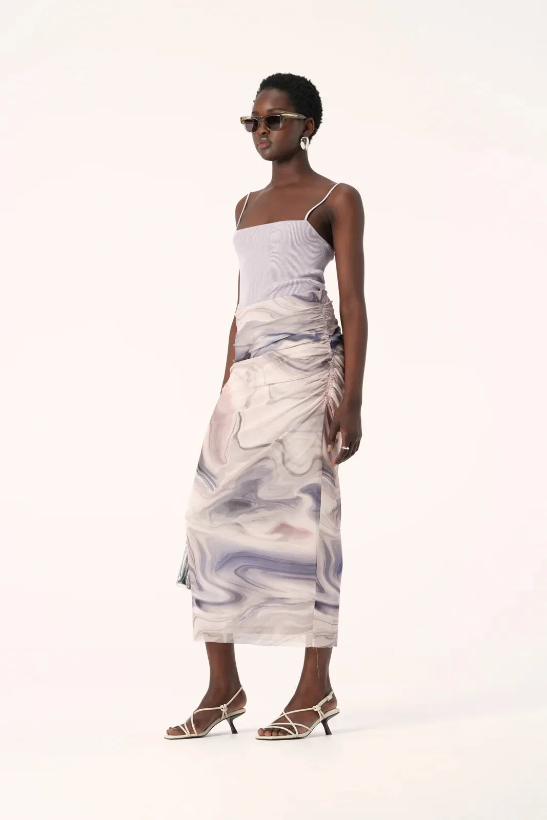 Nura Skirt | Orbit Print