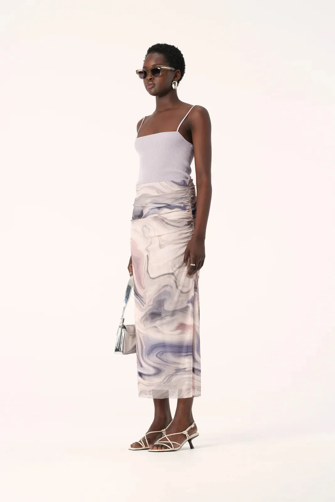 Nura Skirt | Orbit Print
