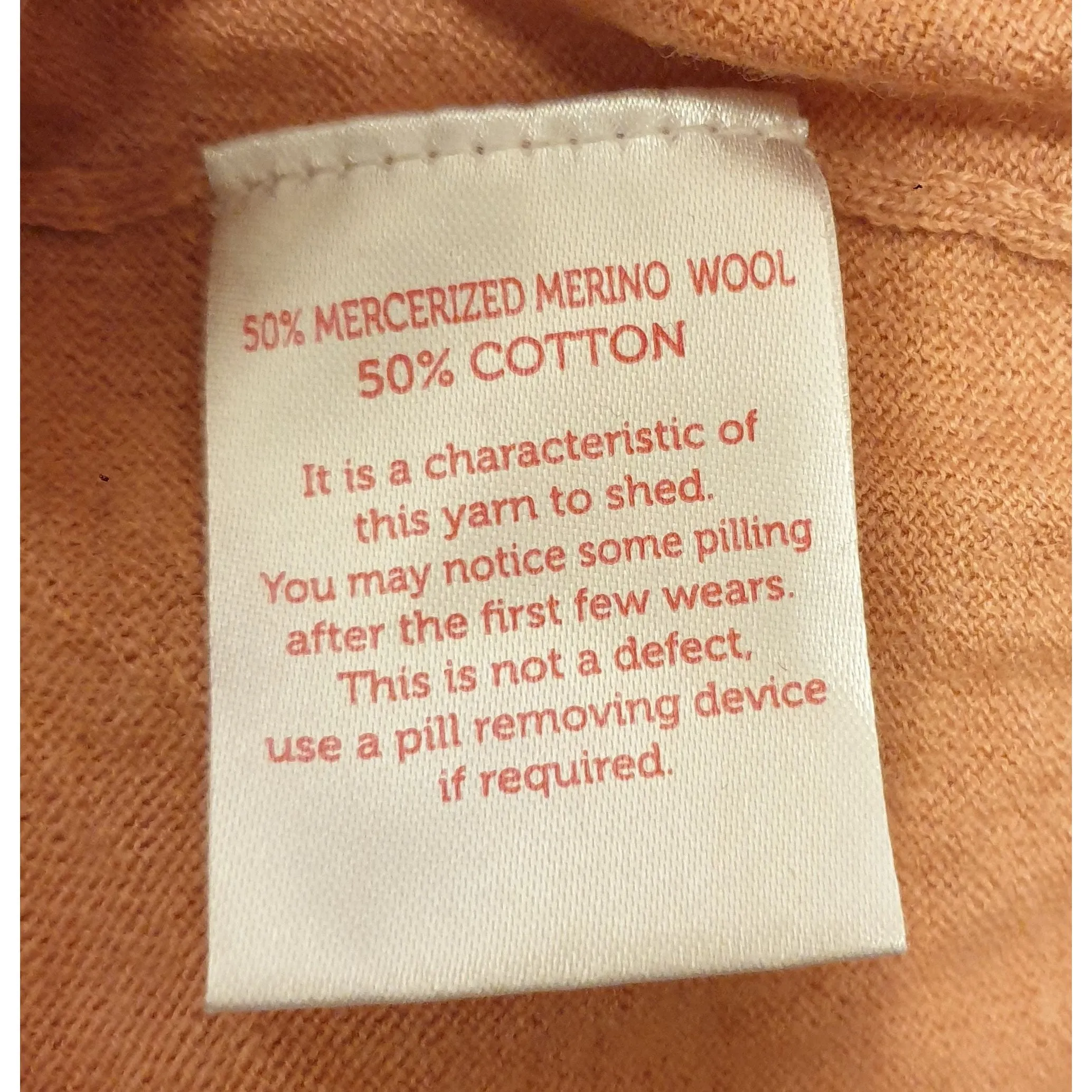 Obus orange wool mix jumper size 2 (best fits size 12)