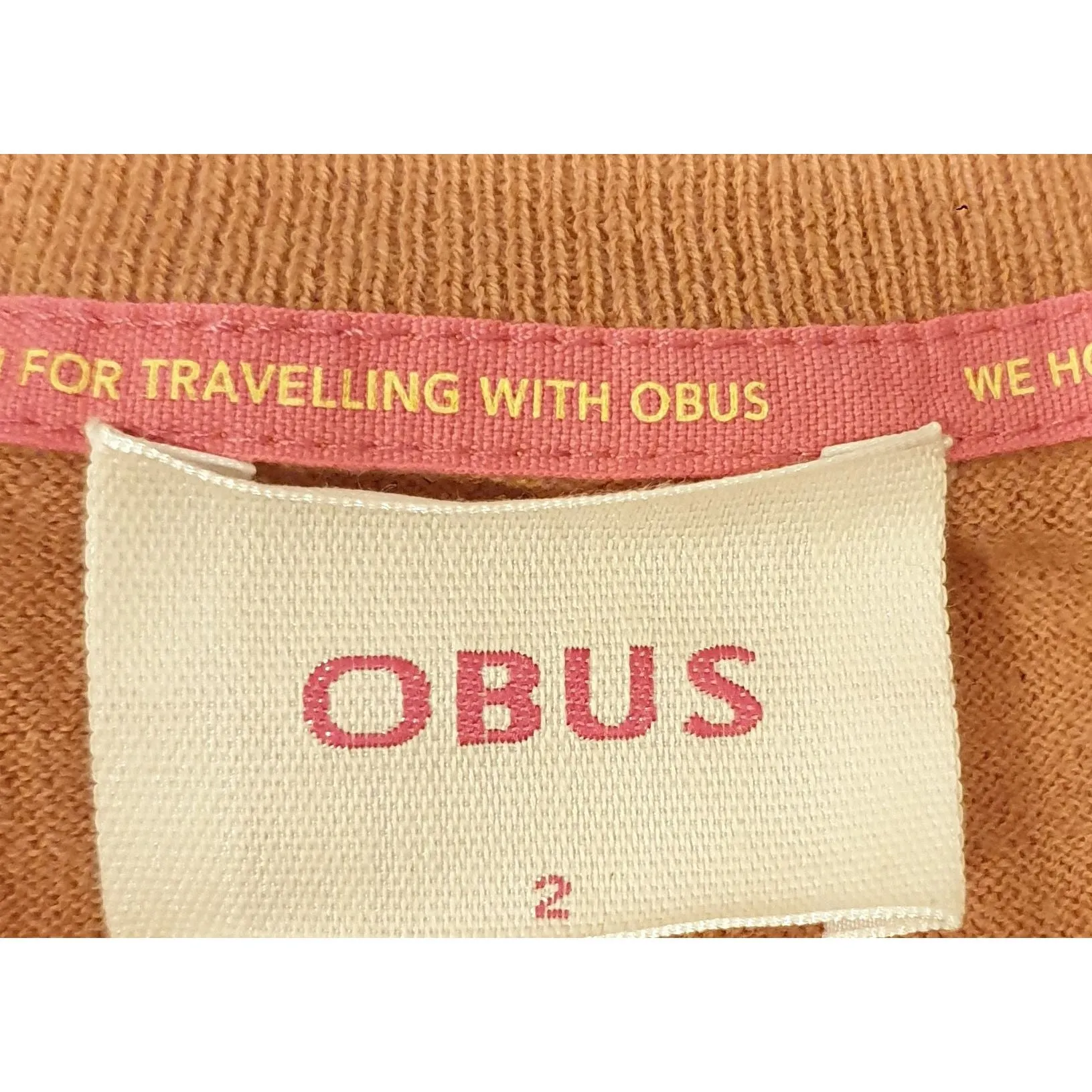 Obus orange wool mix jumper size 2 (best fits size 12)