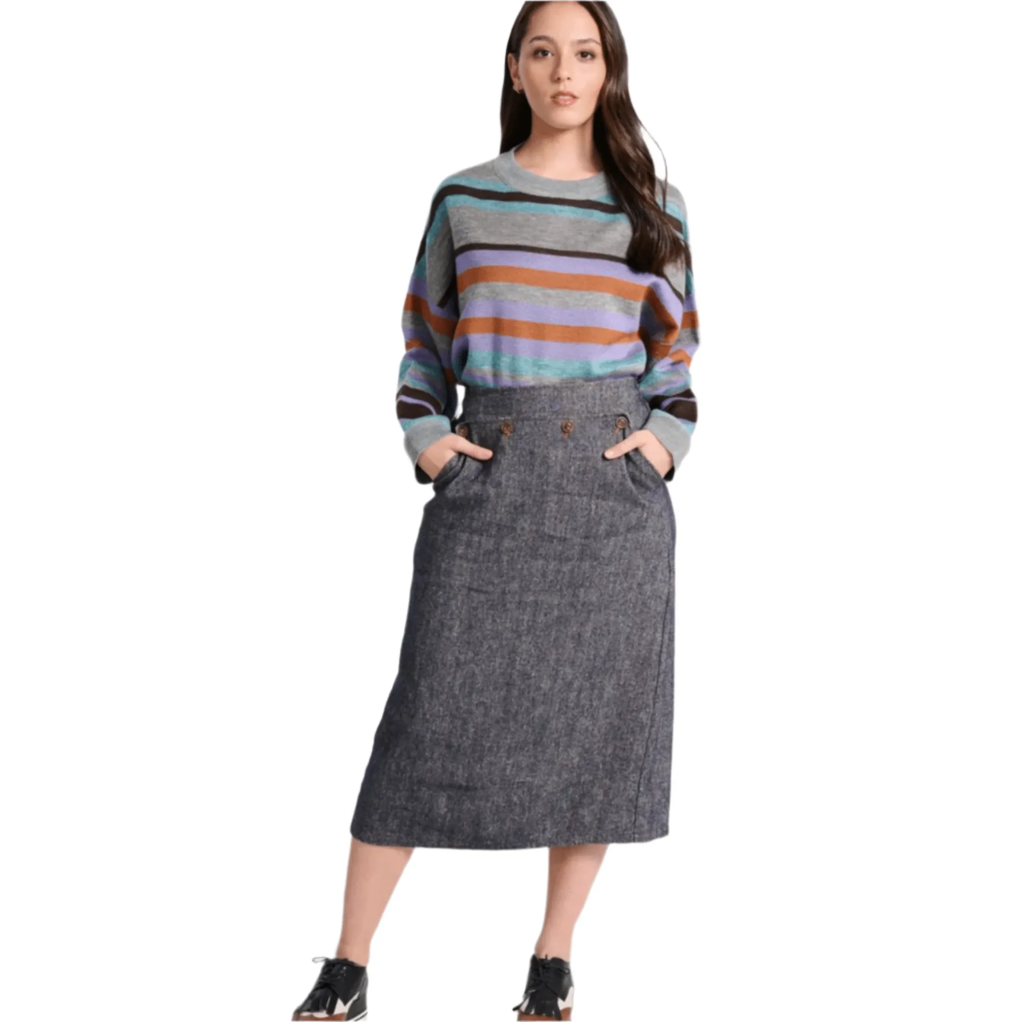 Olga De Polga Colorado Sweater Sea in Wool