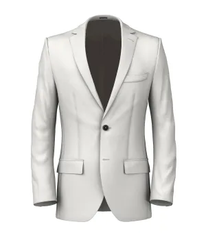 Optical white wool jacket