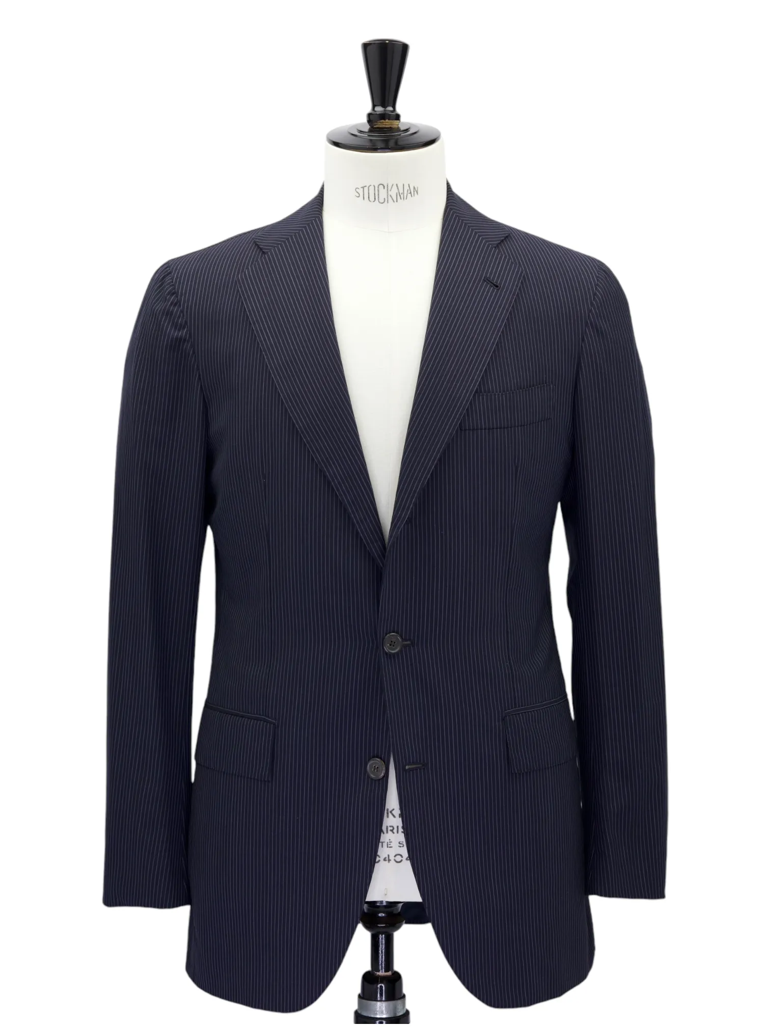Orazio Luciano Black Pinstripe Suit