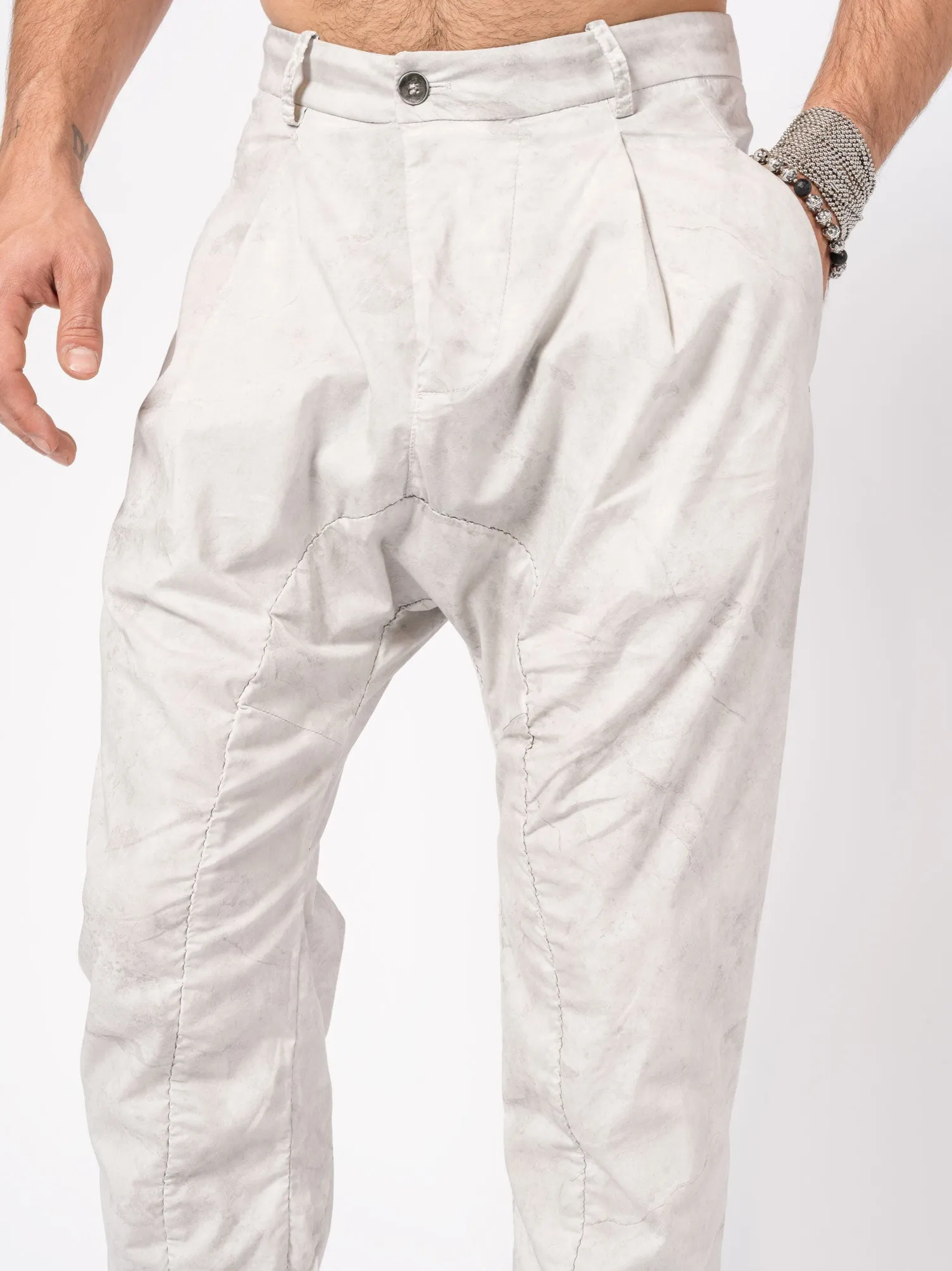 Overdyed Pleated Stretch Trousers