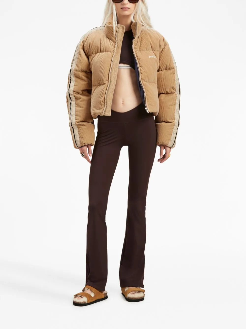 Palm Angels Coats Beige