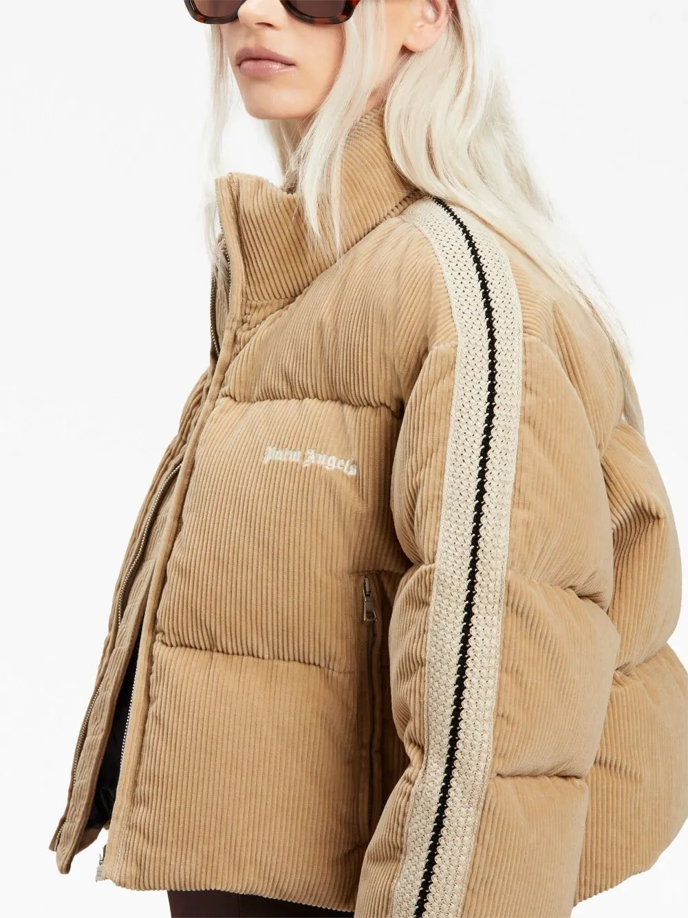 Palm Angels Coats Beige