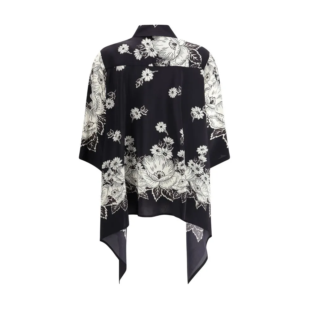 P.A.R.O.S.H. Asymmetric Floral print Shirt