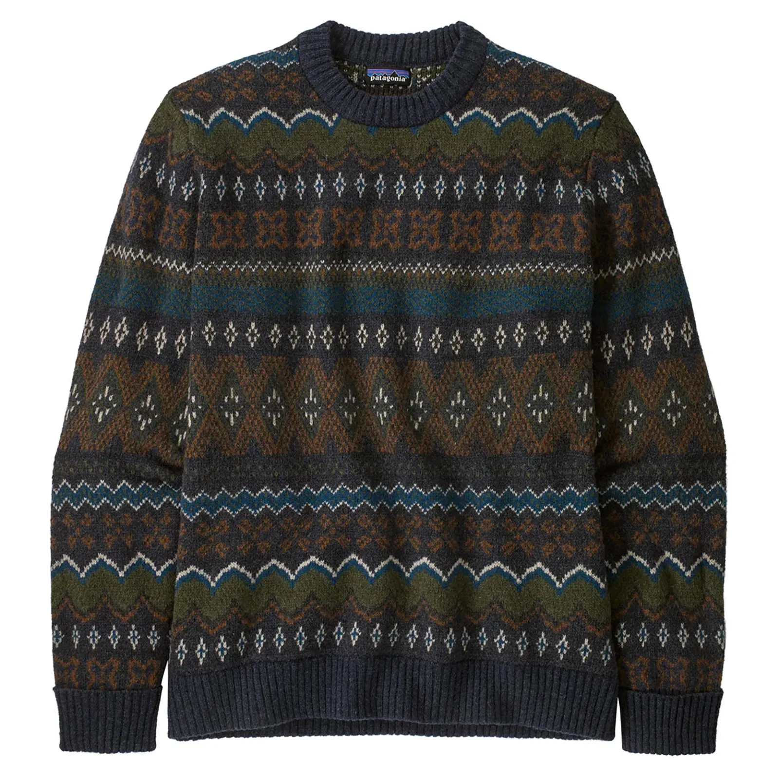 Patagonia Men's Recycled Wool-Blend Sweater - Helmsman/Smolder Blue