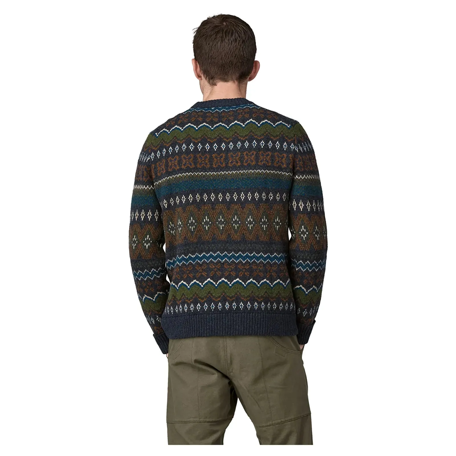 Patagonia Men's Recycled Wool-Blend Sweater - Helmsman/Smolder Blue
