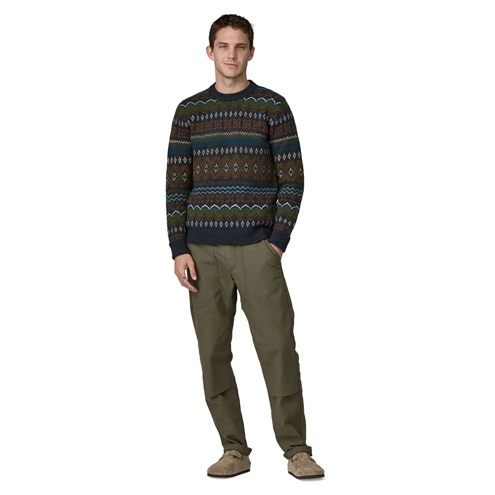 Patagonia Men's Recycled Wool-Blend Sweater - Helmsman/Smolder Blue