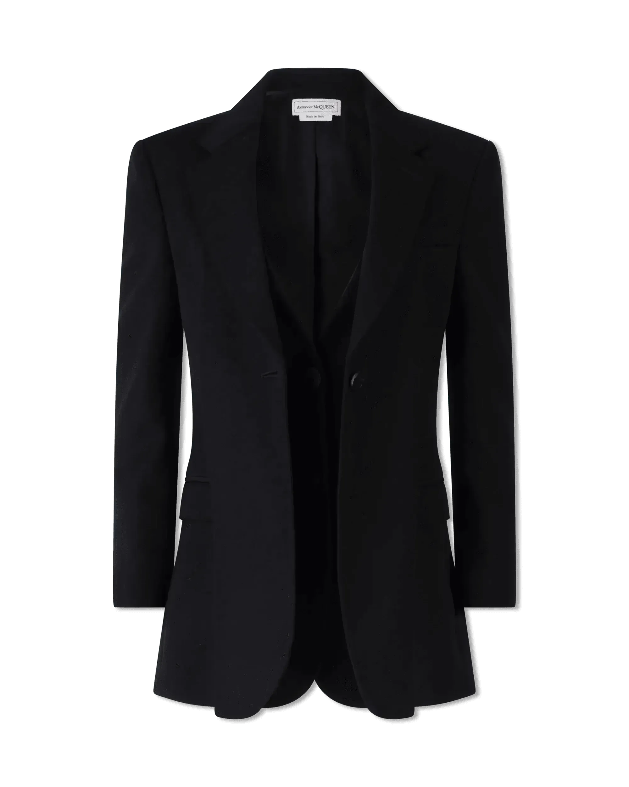Peak Lapel Wool Blazer