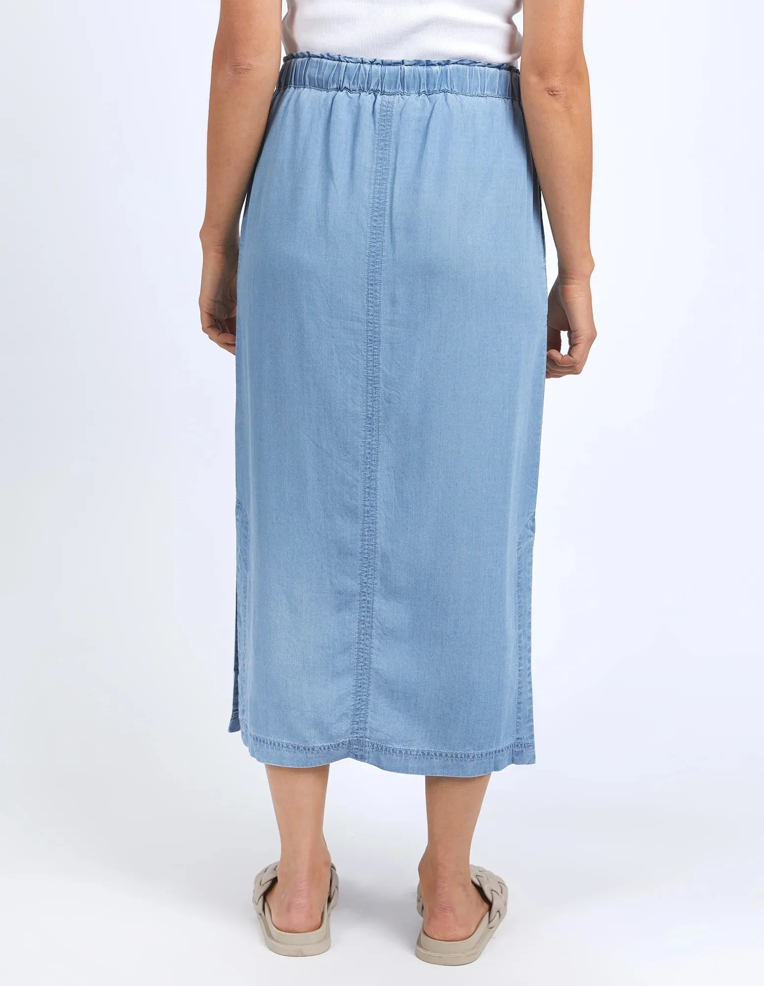 Penny Utility Skirt Mid Blue Wash