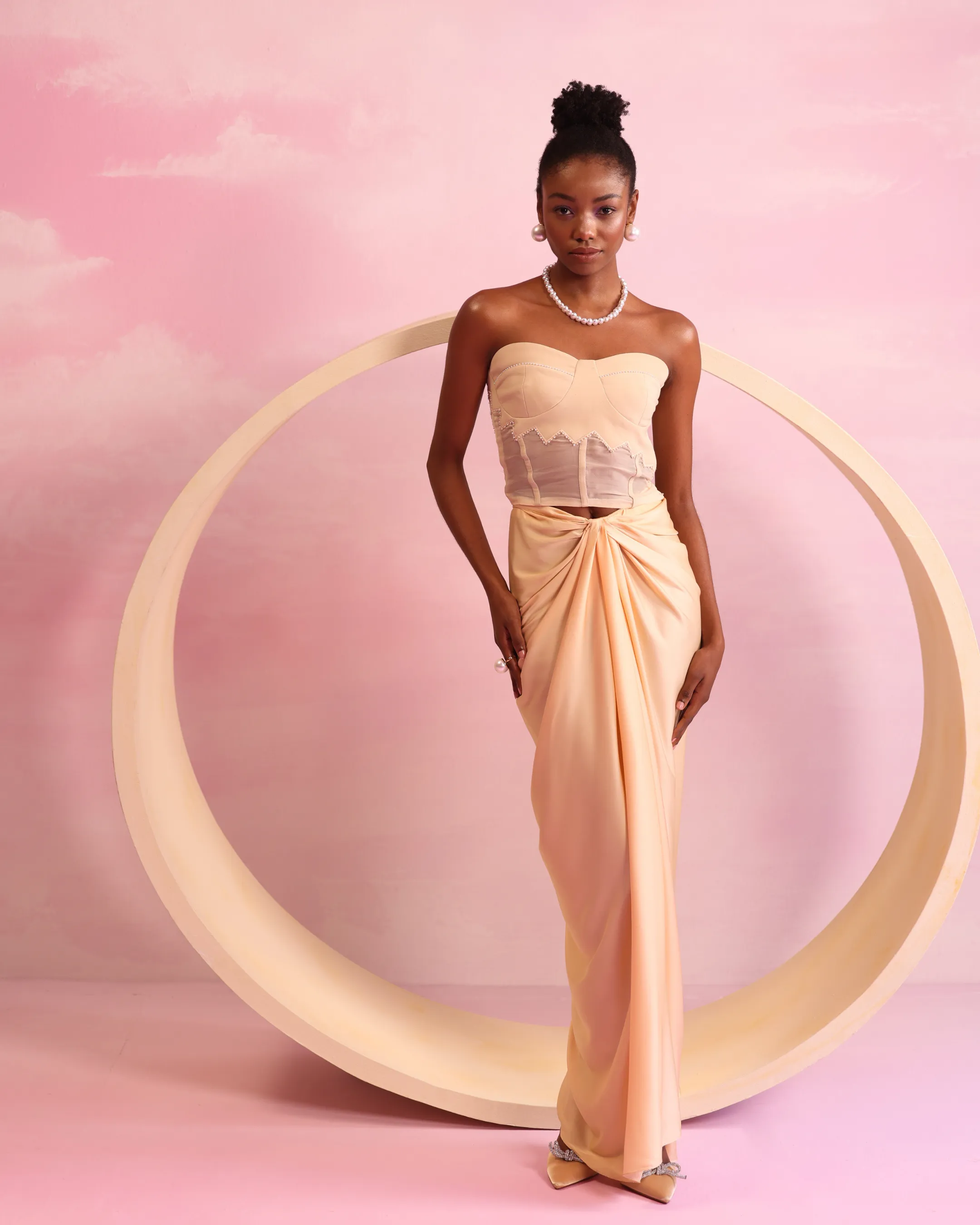 Petal Drift Drape Skirt