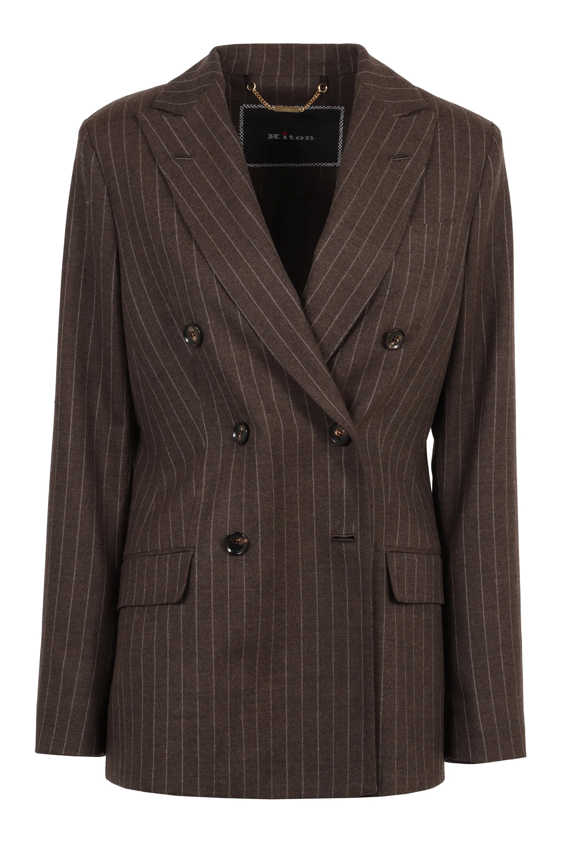 Pinstripe double breasted blazer