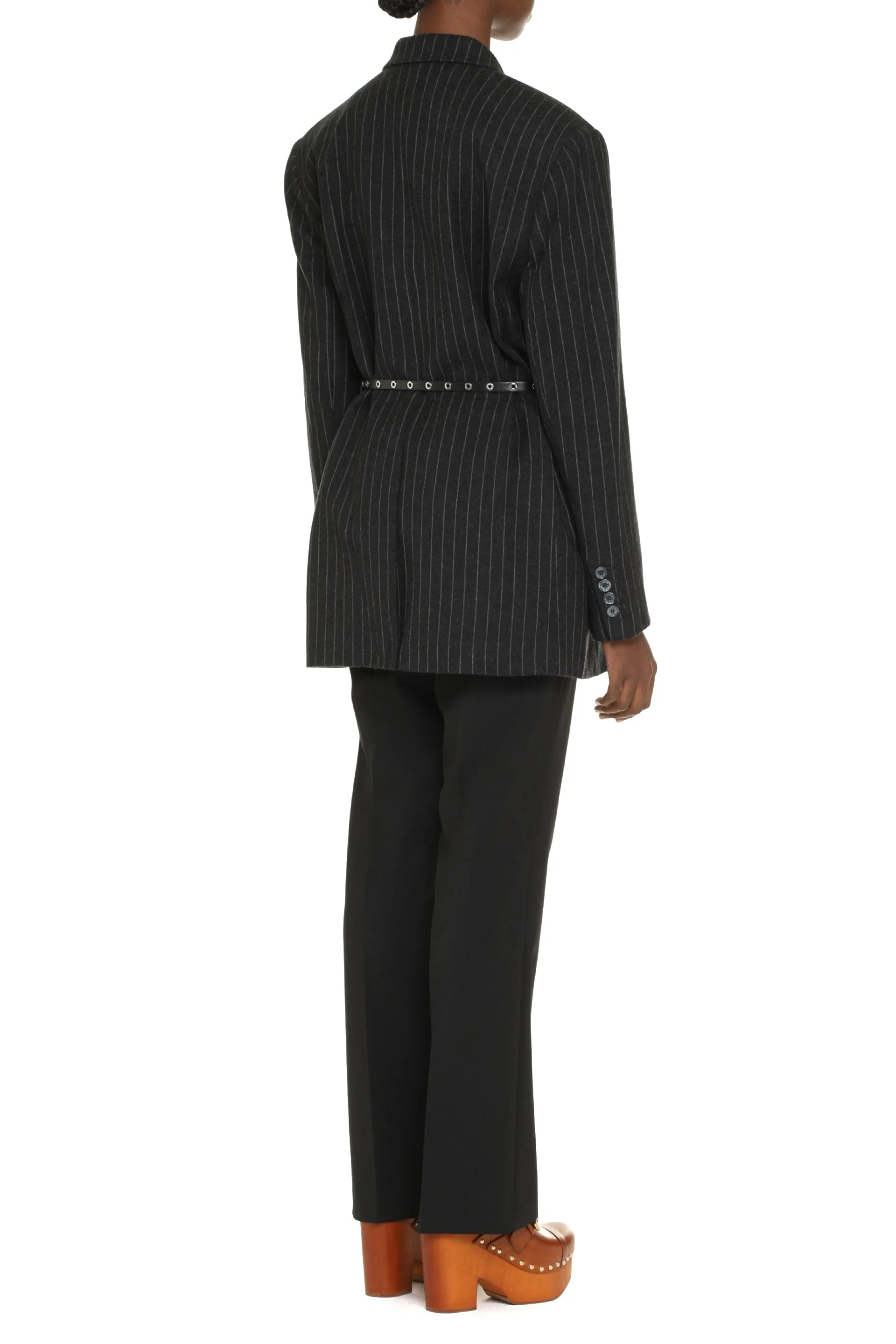 Pinstripe double breasted blazer