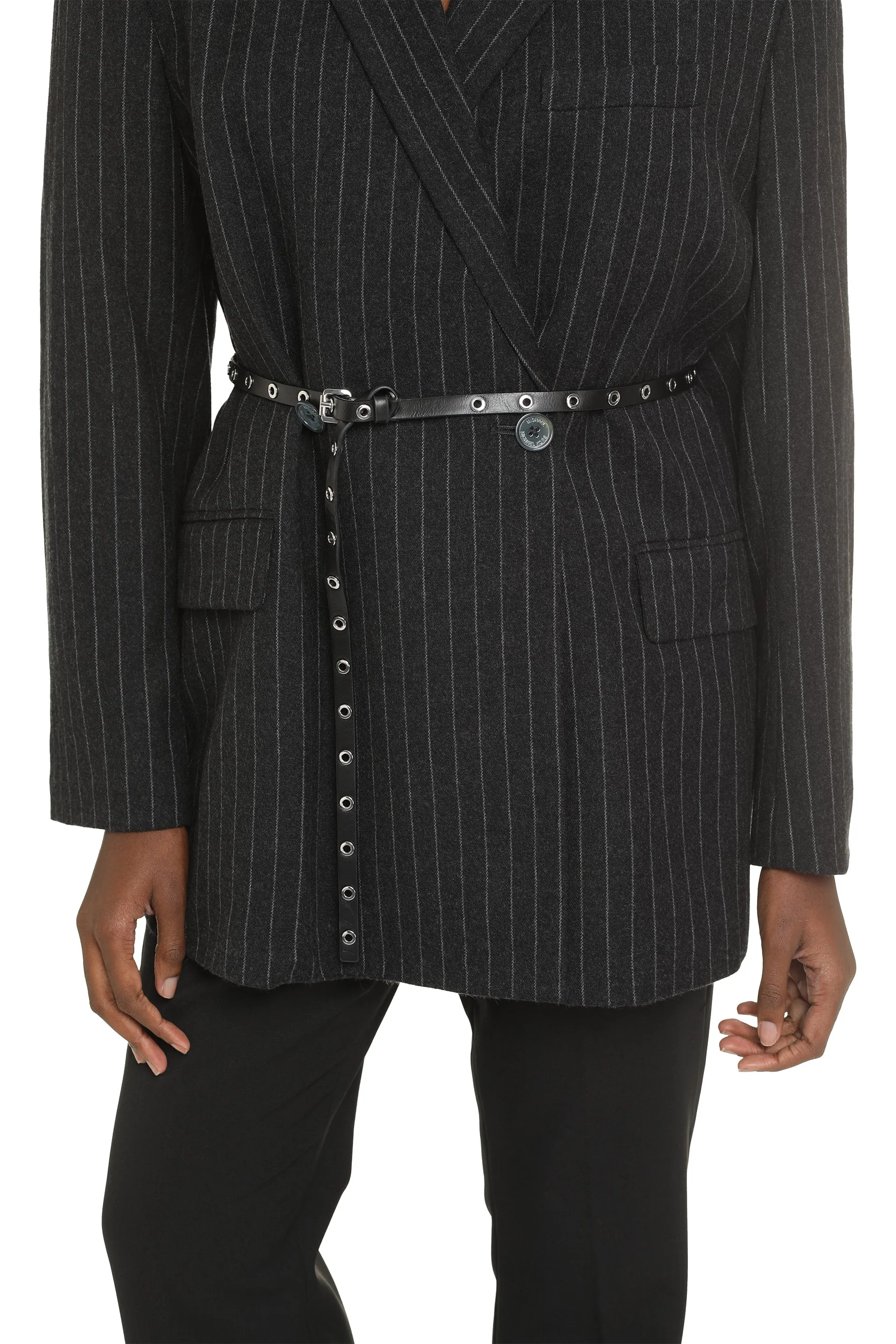 Pinstripe double breasted blazer