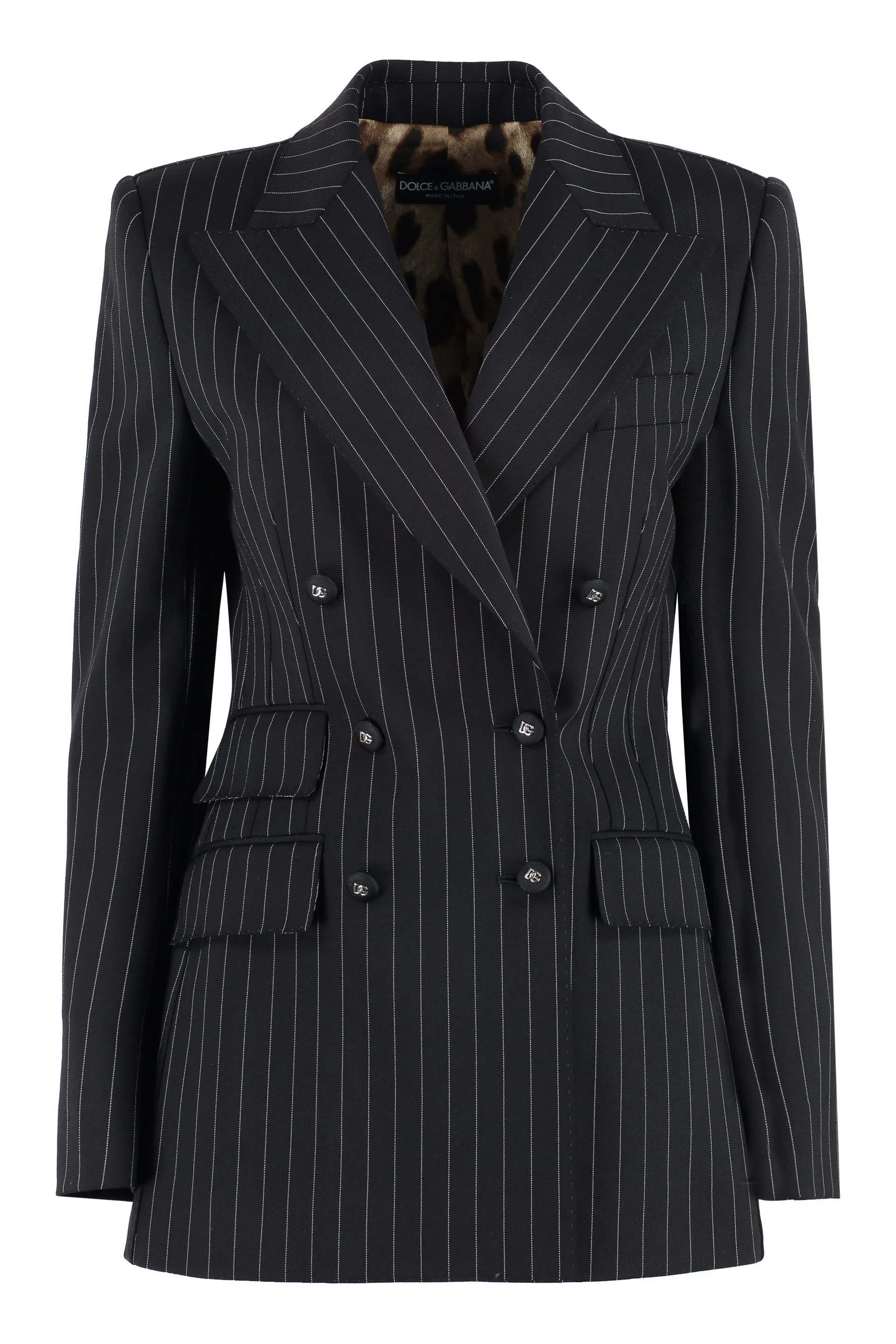 Pinstripe double breasted blazer