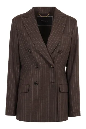 Pinstripe double breasted blazer