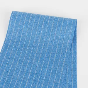 Pinstripe Suiting - Heathered Blue