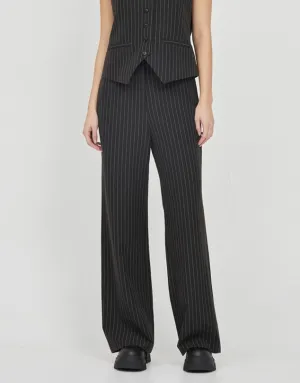Pinstripe trousers - unfortunately no right navy pinstripe suits around at the moment but found you a black option to consider
