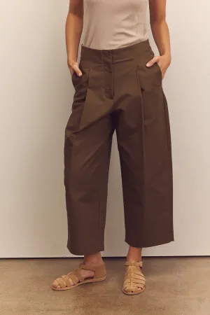 Pleated Cotton/Tencel Trouser | Amente