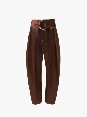 PLEATED D-RING TROUSERS