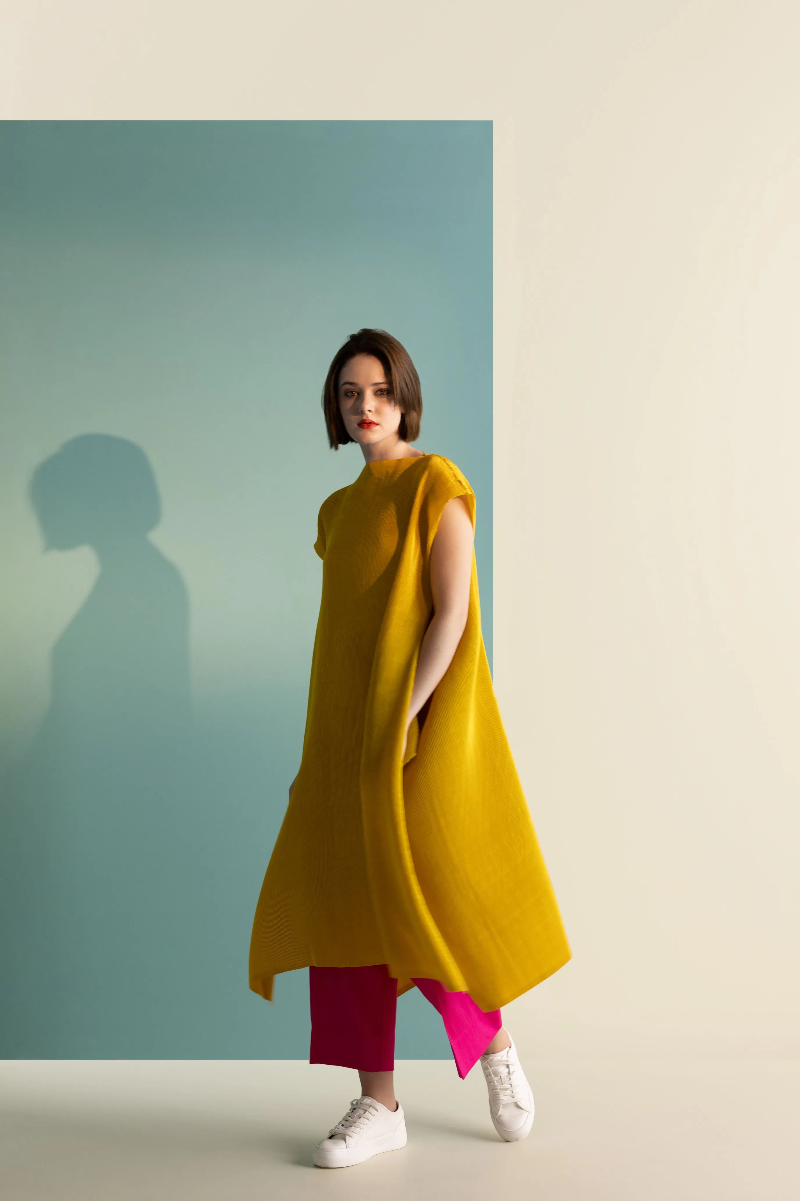 Pleated Kurta Dress