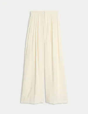 Pleated Palazzo Trousers