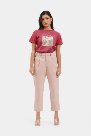 Pleated Slim Fit Cozy Pants