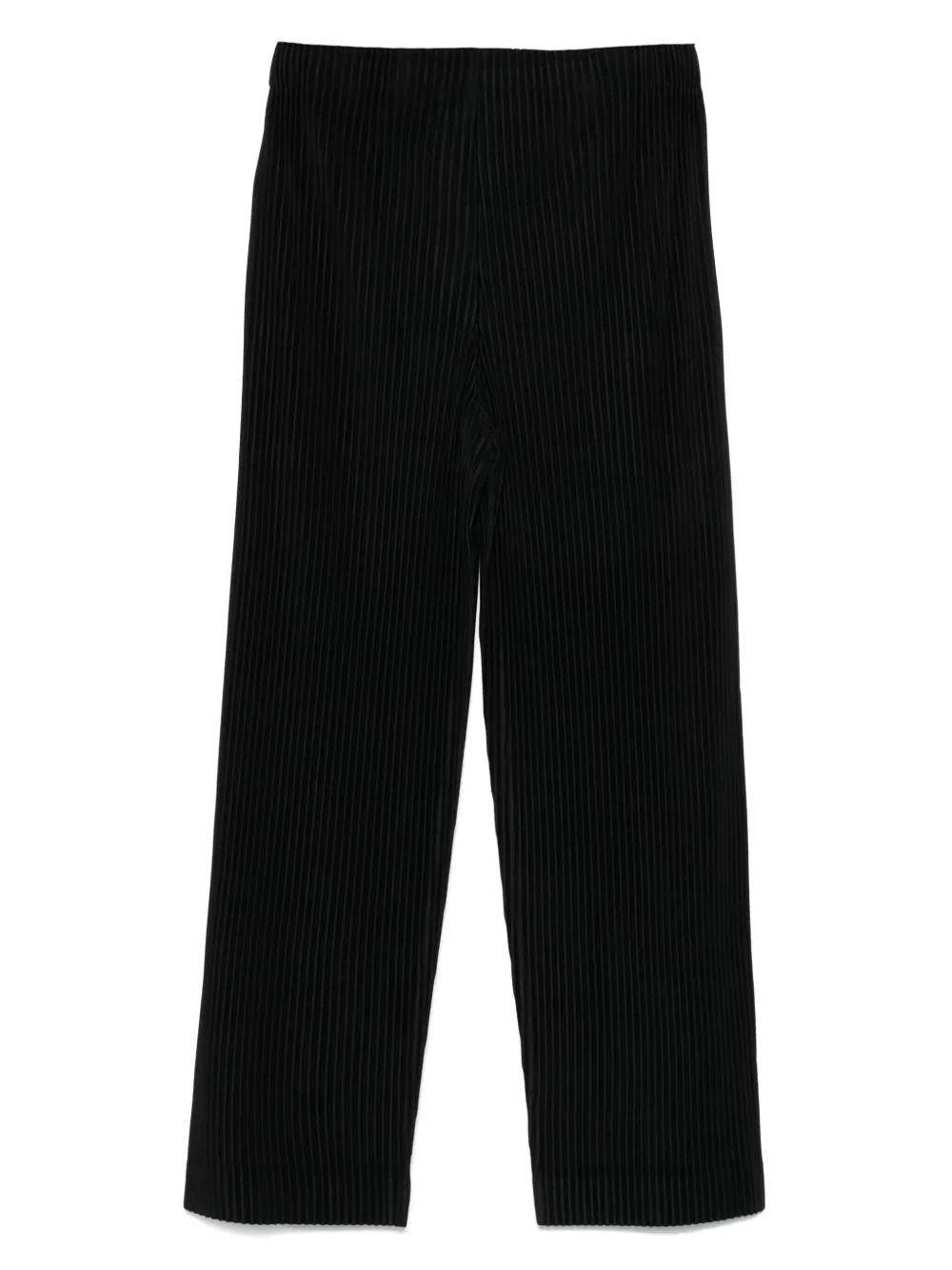 Pleated straight trousers