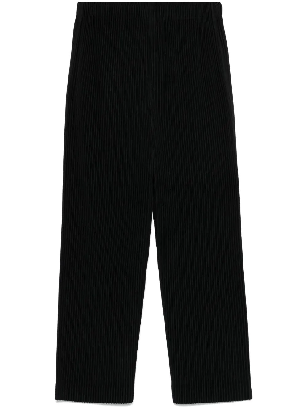 Pleated straight trousers