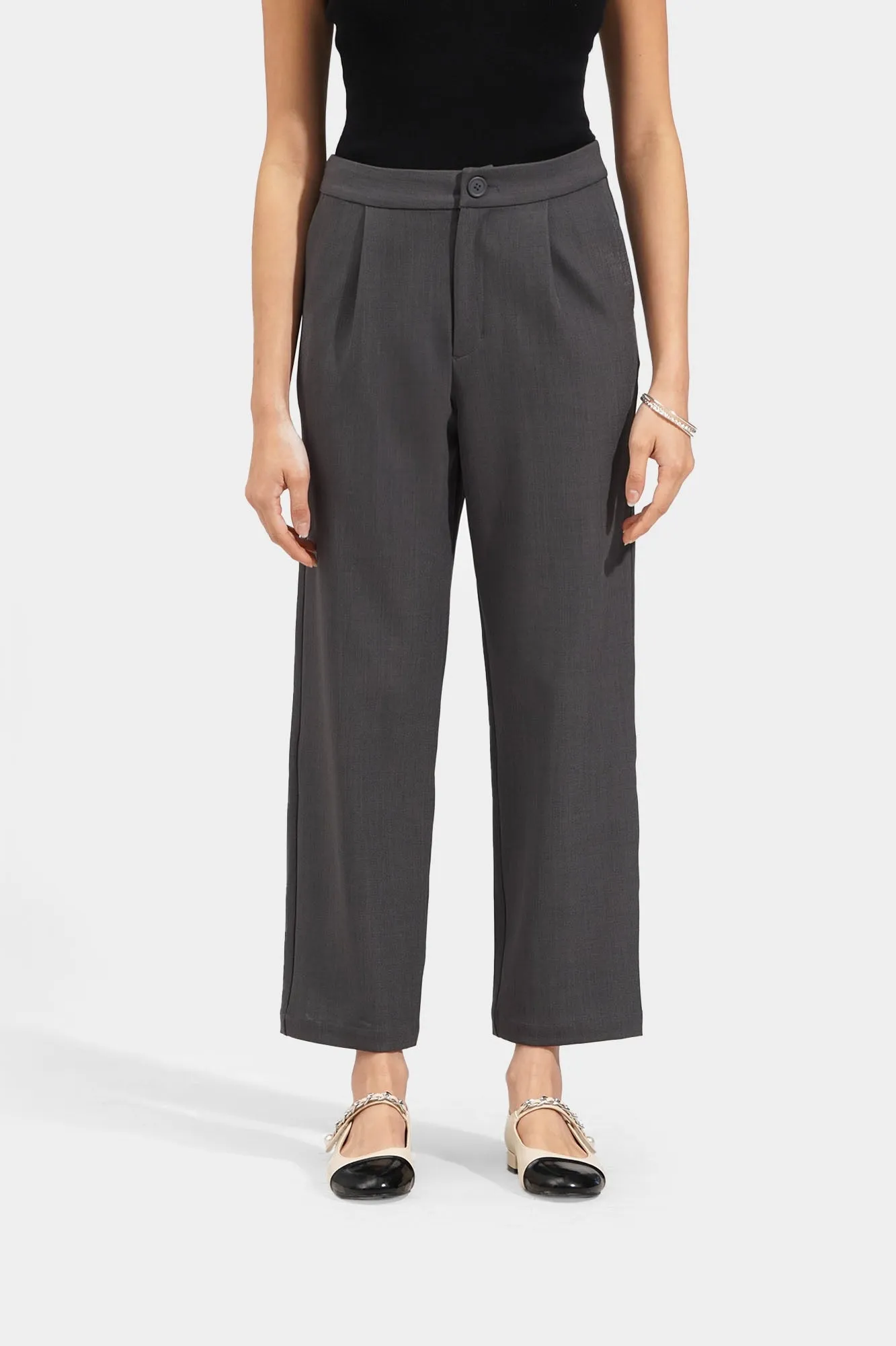 Pleated Tapered Trousers