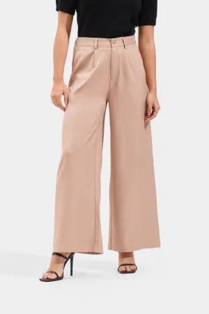 Pleated Wide Leg Trousers
