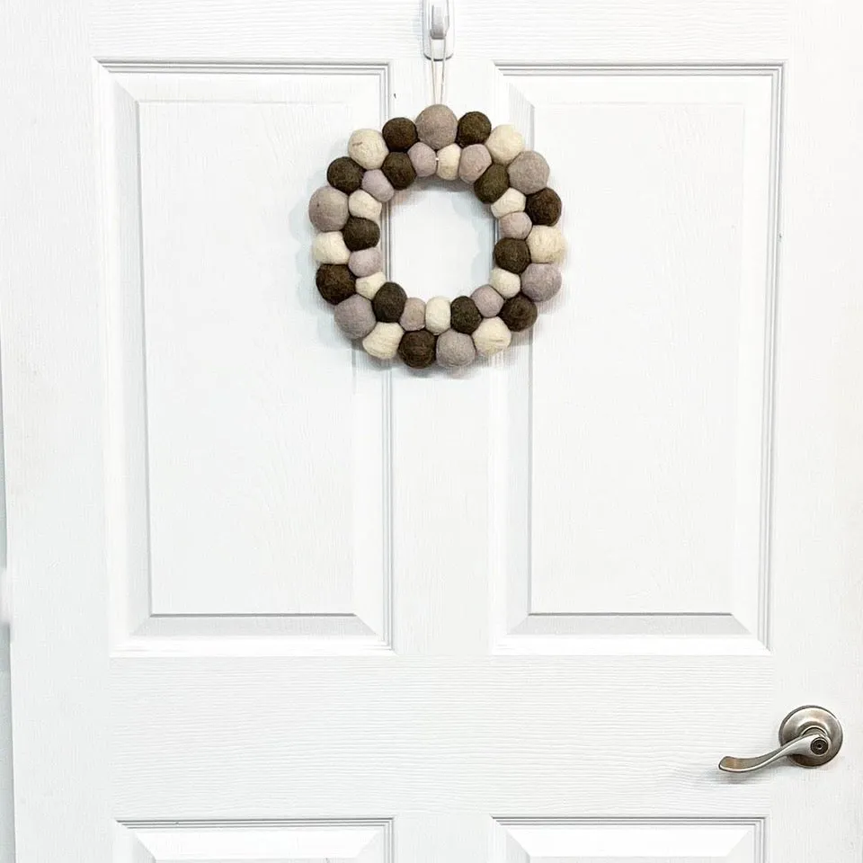 Pompom Wreath | 11-inches