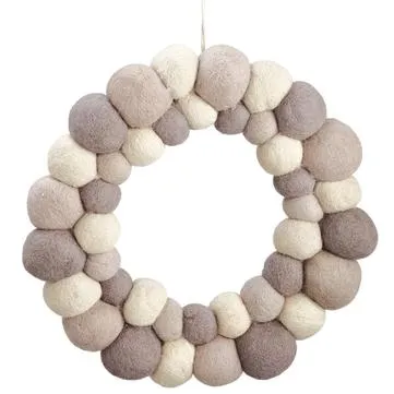 Pompom Wreath | 11-inches