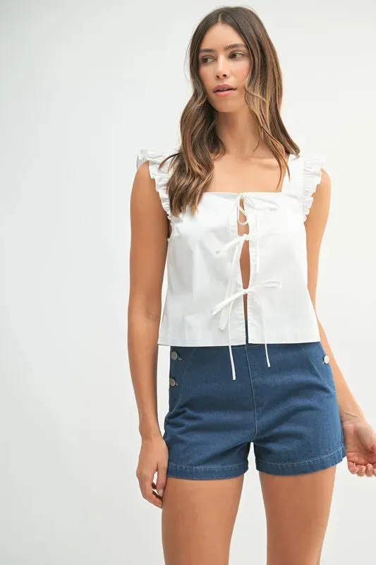 Poppy Front Tie Top
