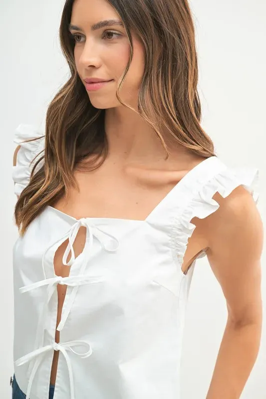 Poppy Front Tie Top