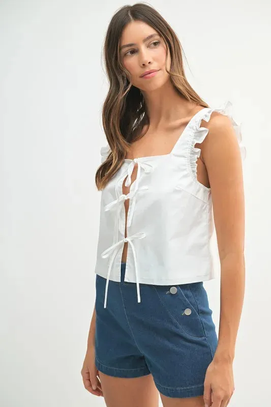 Poppy Front Tie Top