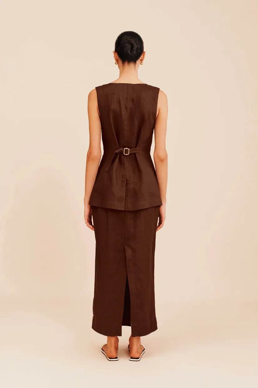 Posse Emma Pencil Skirt - Chocolate