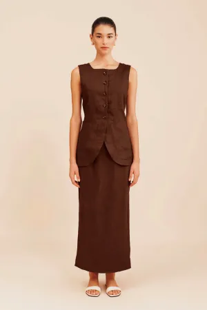 Posse Emma Pencil Skirt - Chocolate