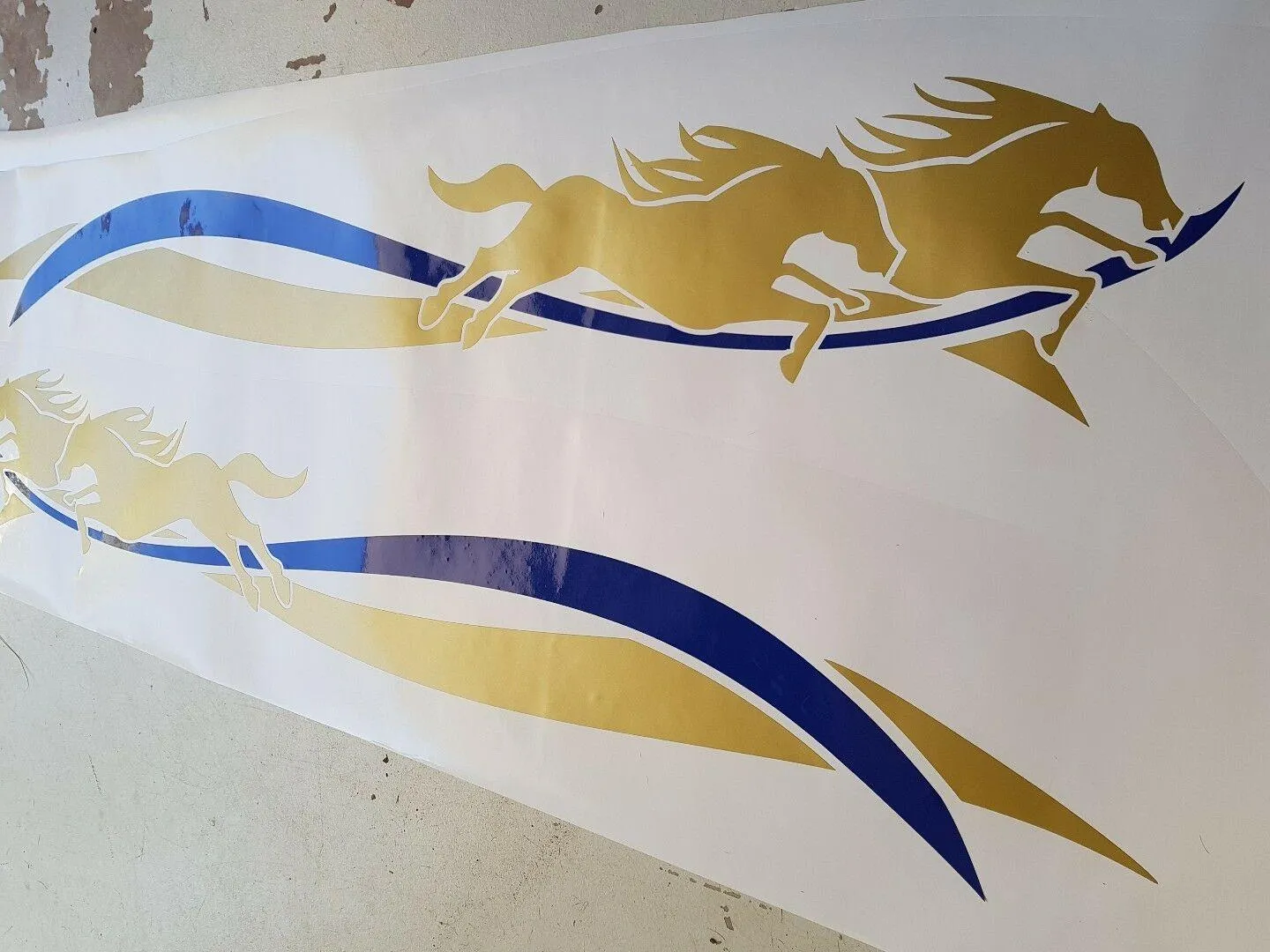 Premium Durable Vinyl Horse Float Pin Stripe Sticker Decals 1500mm x 246mm