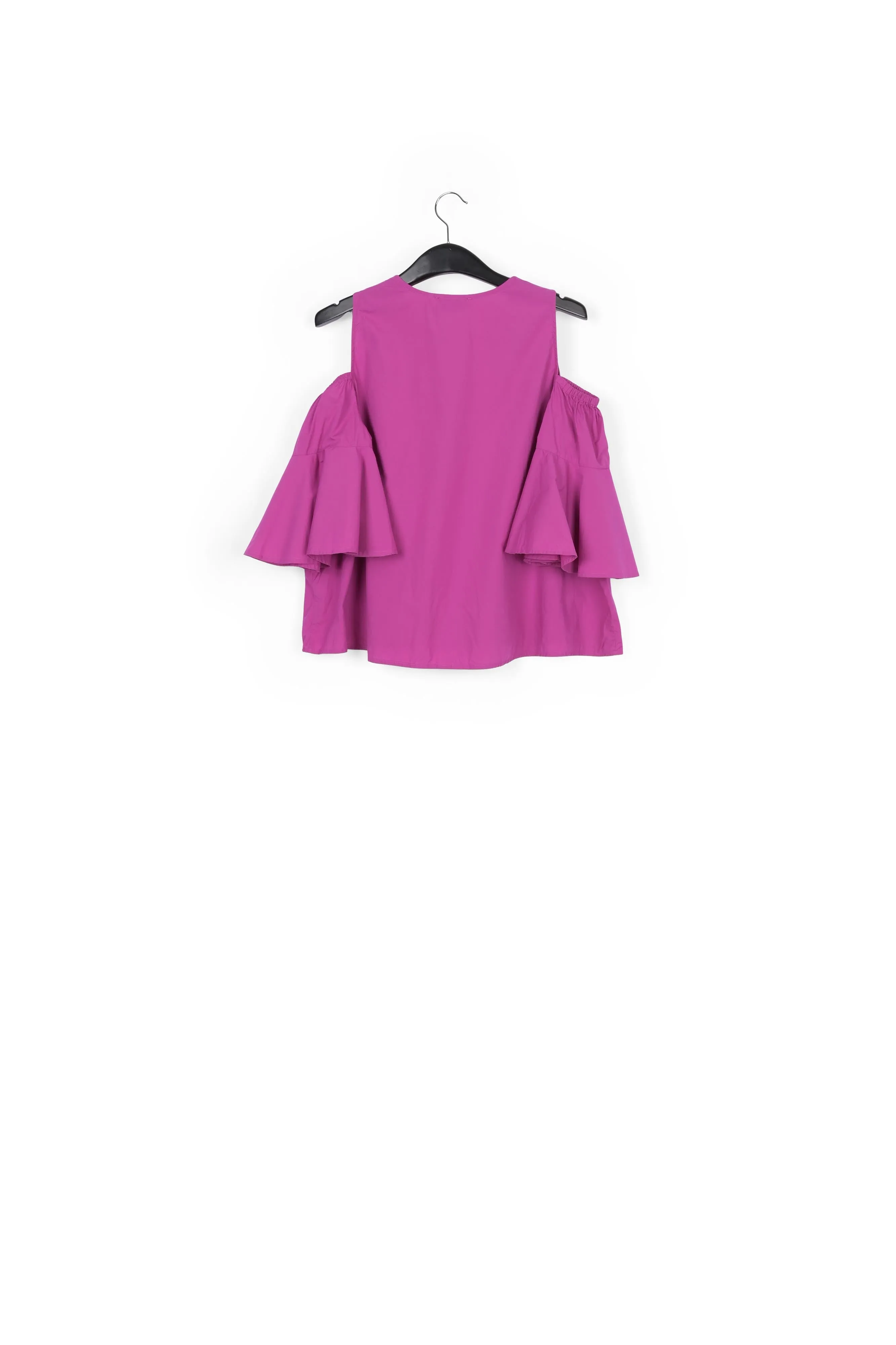 Purple cotton-poplin top