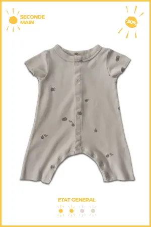 Pyjama Combinaison Léo Petites Figues Ecru  - 2nde Main