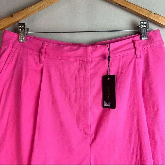 Rag &amp; Bone Magenta Ivy Pleated Linen Short Sz 12