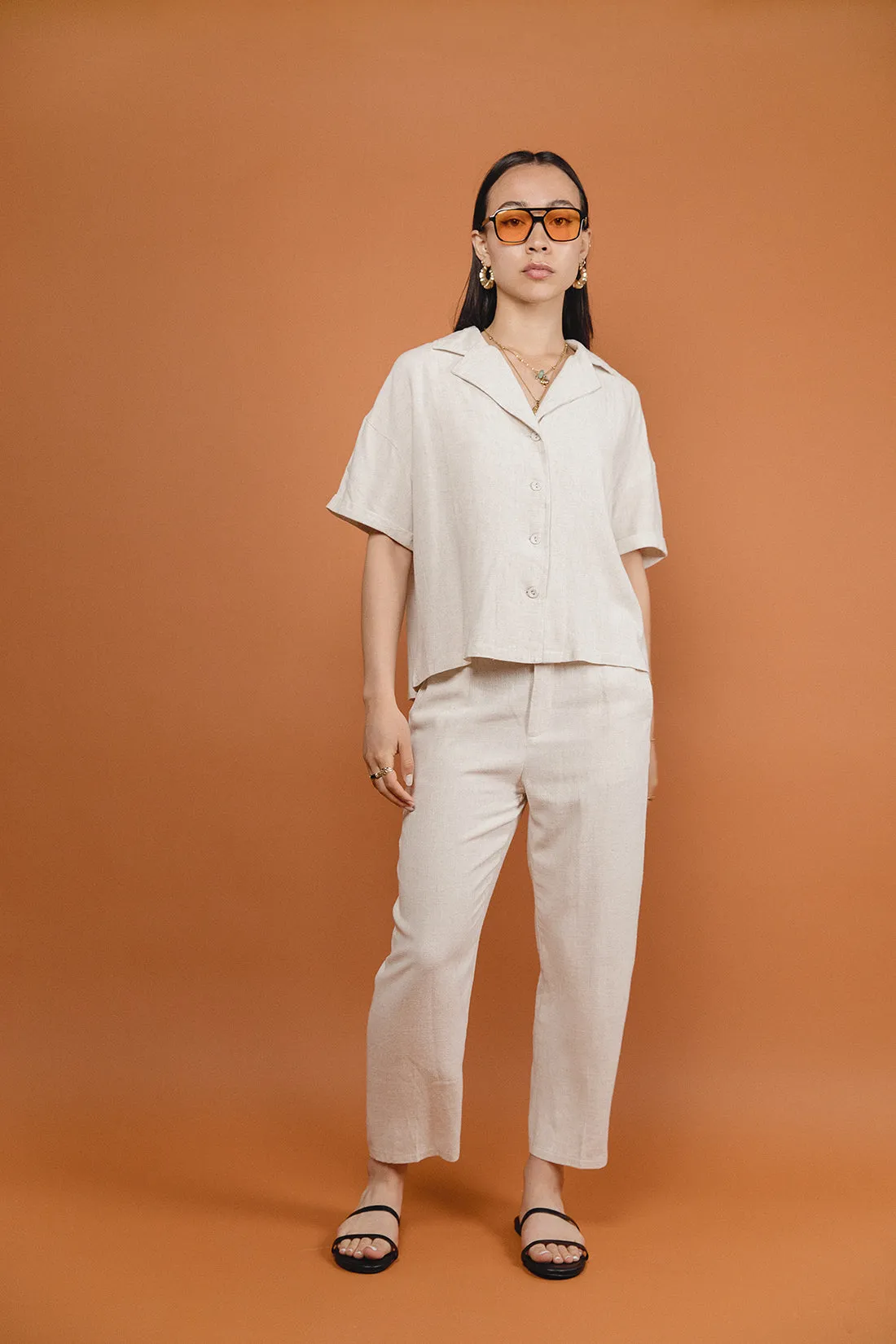 Renata Linen Sand Colour Co-ord Bralette