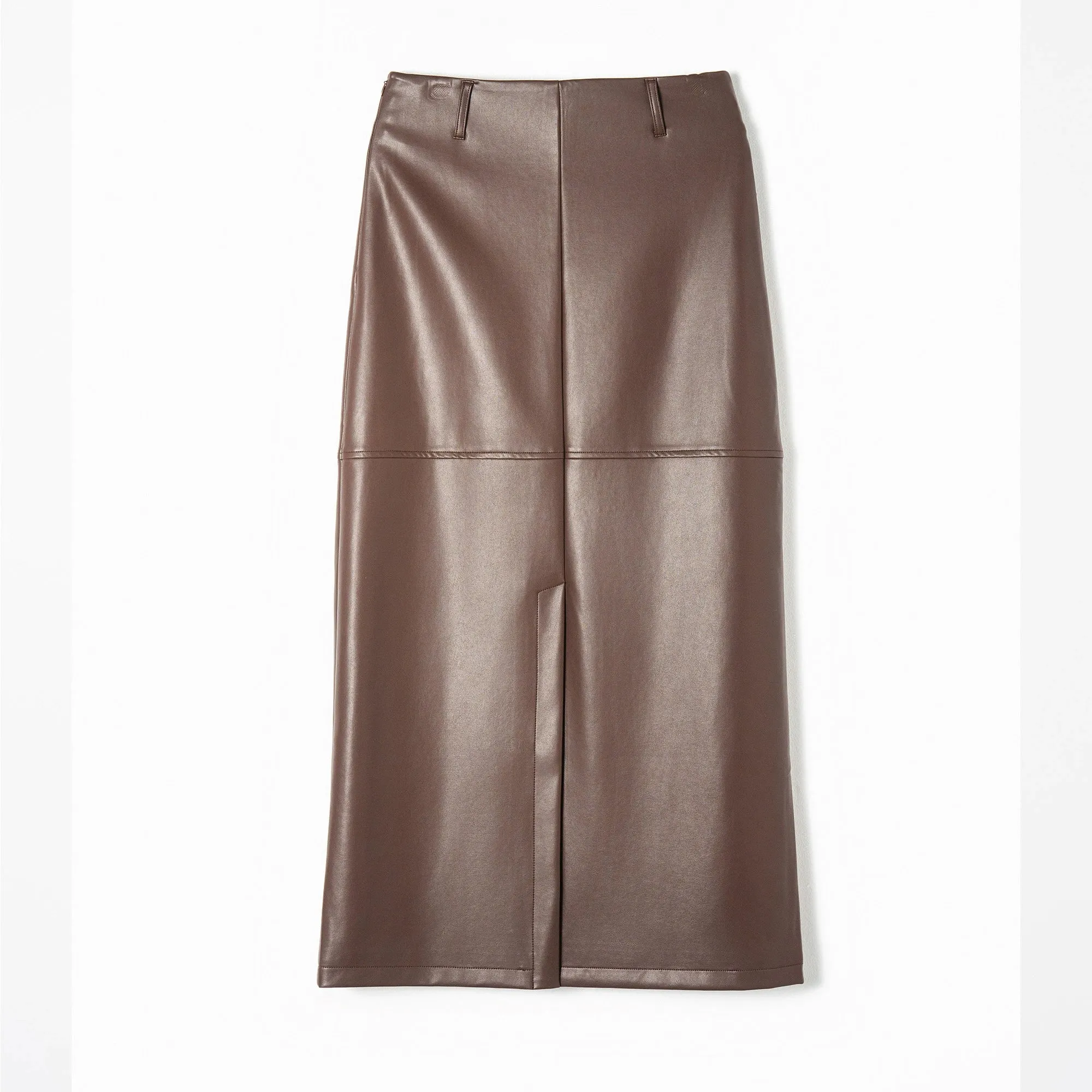Reversible High-Waisted Midi Skirt
