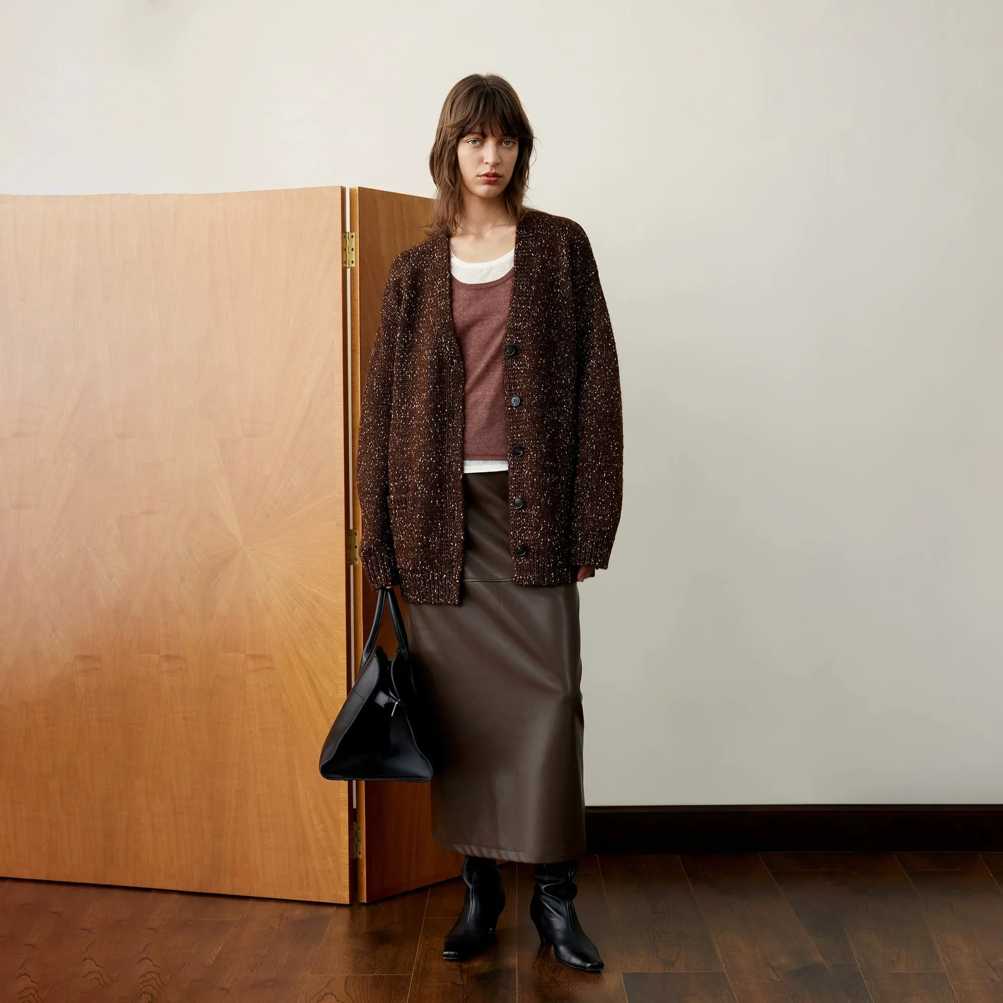 Reversible High-Waisted Midi Skirt