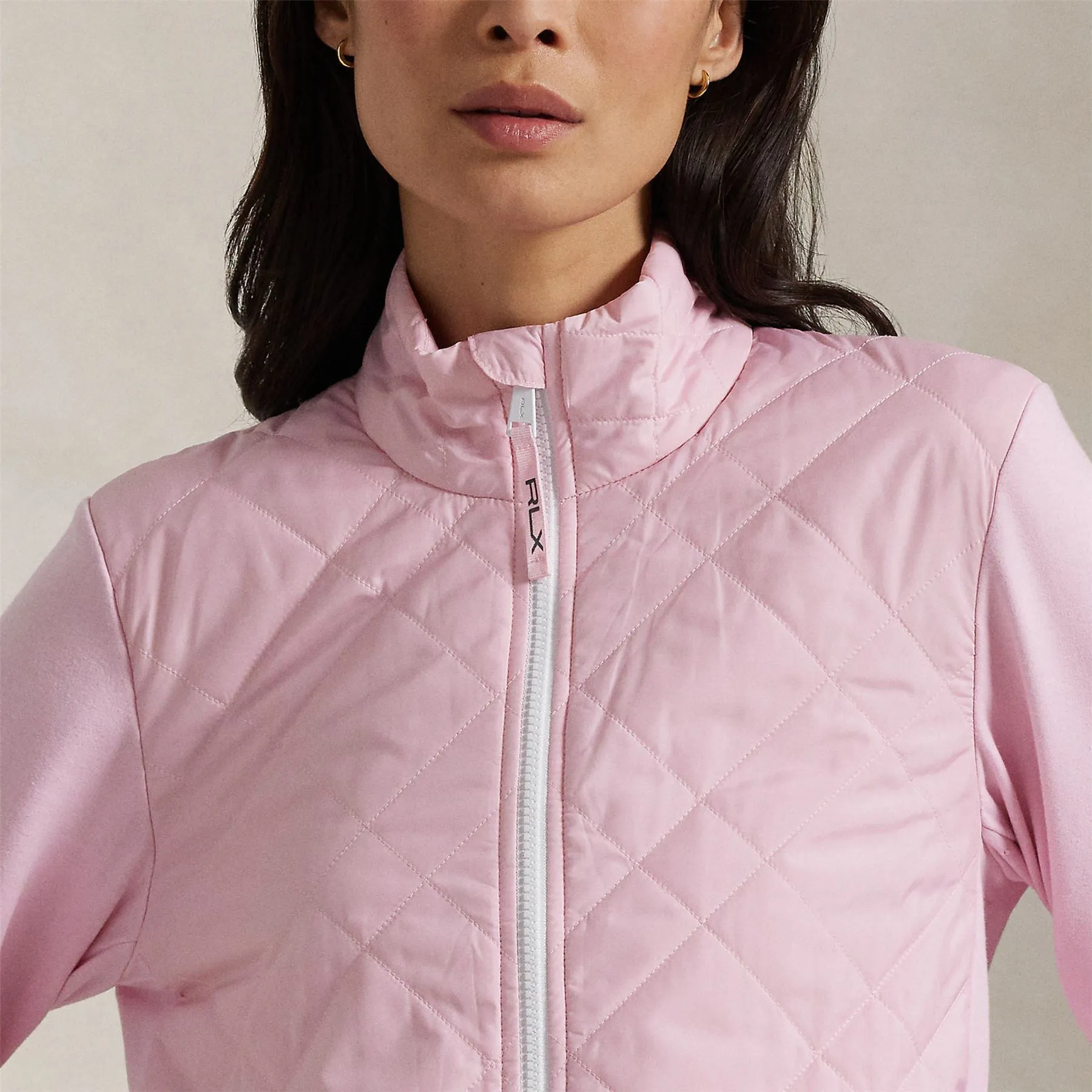RLX Full Zip Cropped Tech Terry Jacket Garden Pink